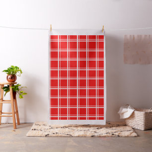 Red Windowpane Fabric