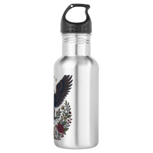 Red Wine and Blue Patriotic Wine Lover 532 Ml Water Bottle
