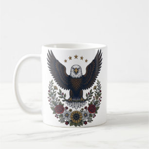 Red Wine and Blue Patriotic Wine Lover Coffee Mug