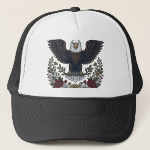 Red Wine and Blue Patriotic Wine Lover Trucker Hat