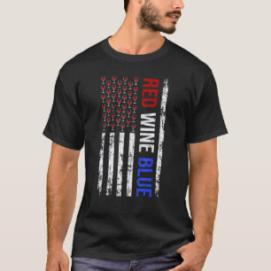 Red Wine And Blue S For Women Men Usa Flag 4th Of T-Shirt