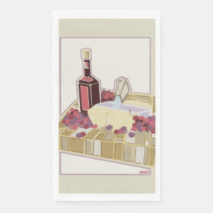 Red Wine and Cheese Charcuterie Board Napkins