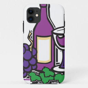 Red Wine and Purple Grapes iPhone 11 Case