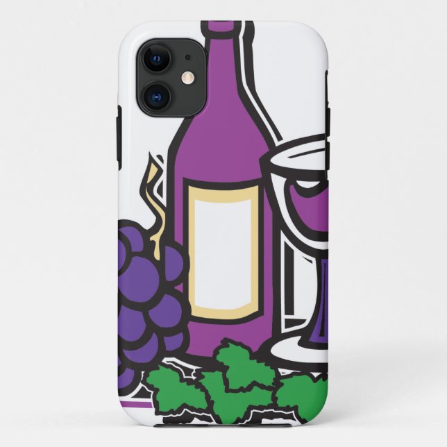 Red Wine and Purple Grapes Case-Mate iPhone Case (Back)