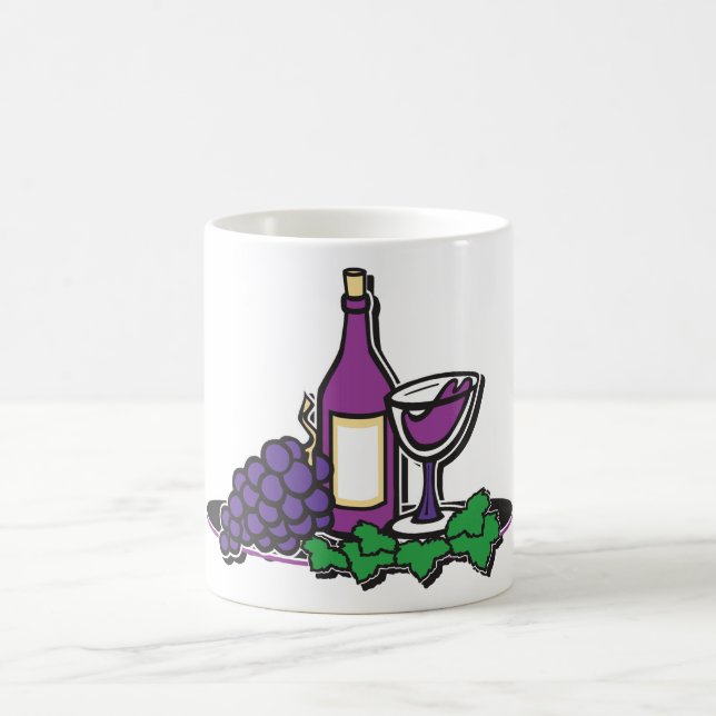 Red Wine and Purple Grapes Coffee Mug (Center)