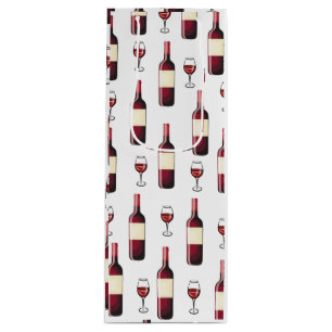 Red Wine and Wine Glass Gift Bag