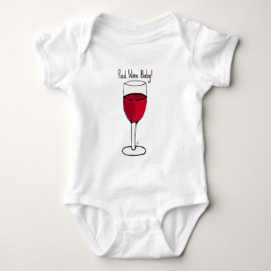 RED WINE BABY! print by jill Baby Bodysuit
