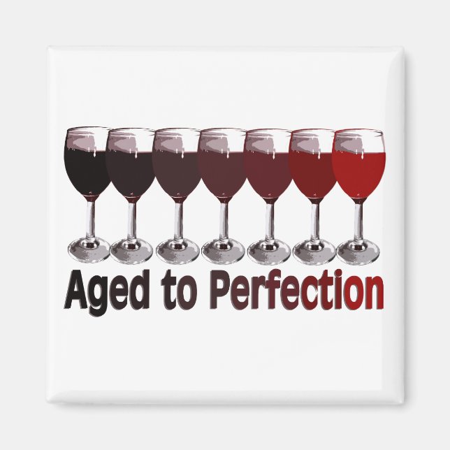 Red Wine Birthday Magnet (Front)