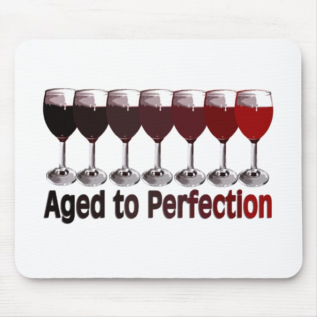 Red Wine Birthday Mouse Pad (Front)