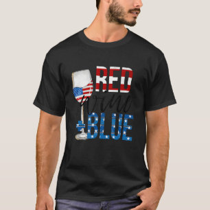 Red Wine Blue 4th Fourth Of July Party Independenc T-Shirt