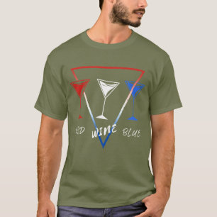 RED WINE BLUE 4TH OF JULY CELEBRATION DAY T-Shirt