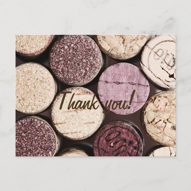 Red wine bottle corks postcard (Front)