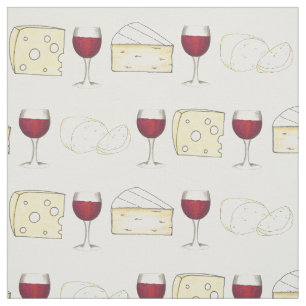 Red Wine Brie Swiss Mozzarella Cheese Tasting Fabric