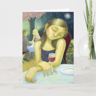 Red Wine - by Lora Shelley Card