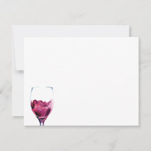 Red wine cabernet watercolor card