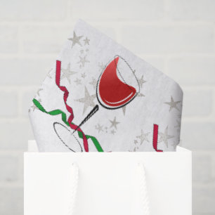 Red Wine Christmas Tissue Paper