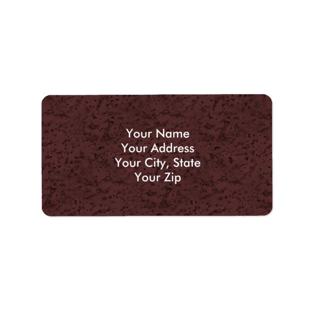 Red Wine Cork Look Wood Grain Label (Front)
