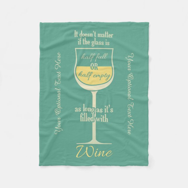 Red Wine custom fleece blanket (Front)