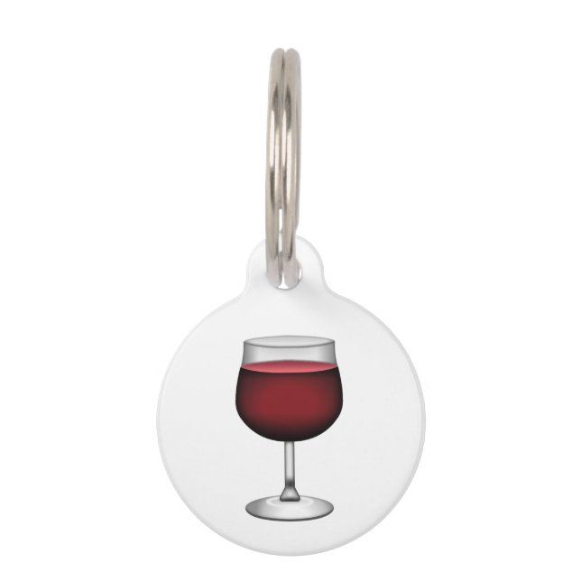 Red Wine - Emoji Pet Tag (Back)