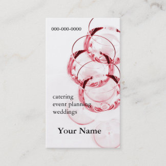 red wine glass business card