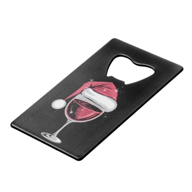 Red Wine Glass Christmas Funny Christmas Xmas  (Front Angled)