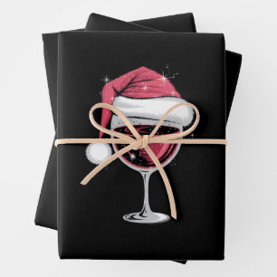 Red Wine Glass Christmas Funny Christmas Xmas Wrapping Paper Sheet