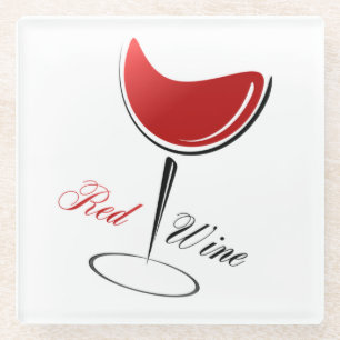 Red Wine Glass Coaster