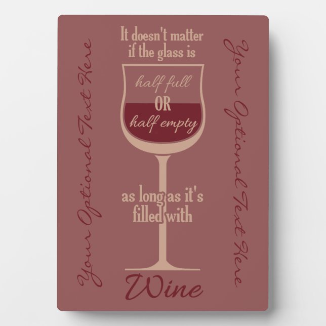 Red Wine Glass custom plaque (Front)