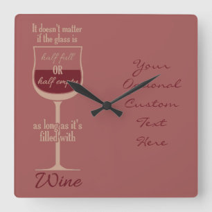 Red Wine Glass custom wall clock