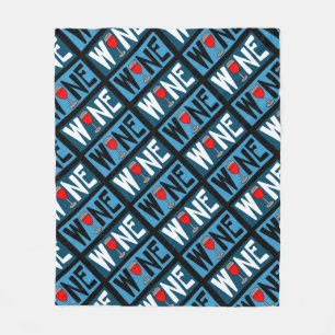 Red Wine Glass Pattern Fleece Blanket
