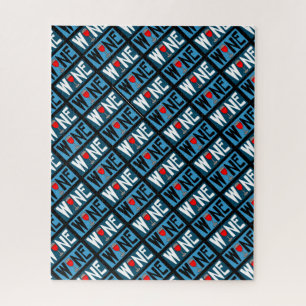 Red Wine Glass Pattern Jigsaw Puzzle