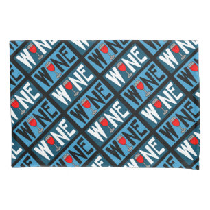 Red Wine Glass Pattern Pillowcase