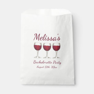 Red Wine Glasses Bachelorette Bridal Shower Party Favour Bag
