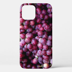 Red Wine Grapes: Luscious Background. iPhone 12 Case