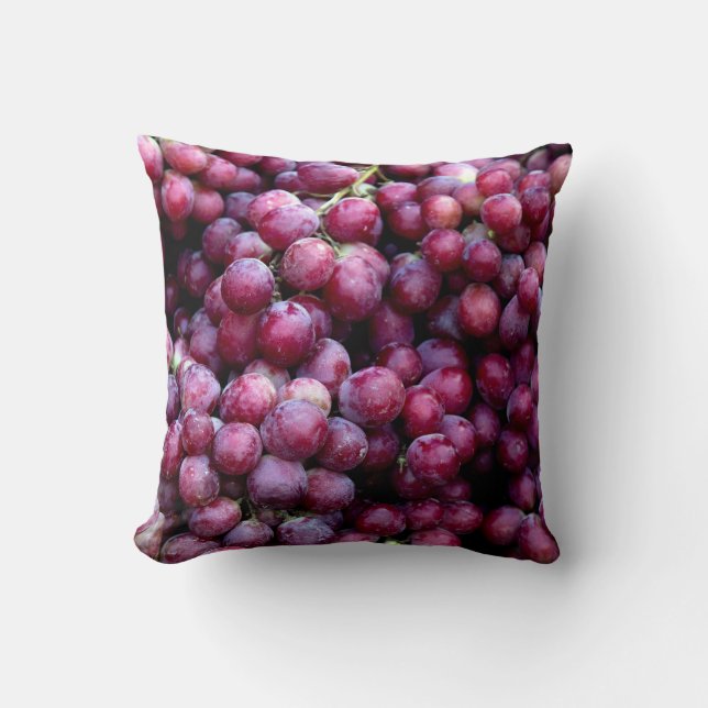 Red Wine Grapes: Luscious Background. Cushion (Front)
