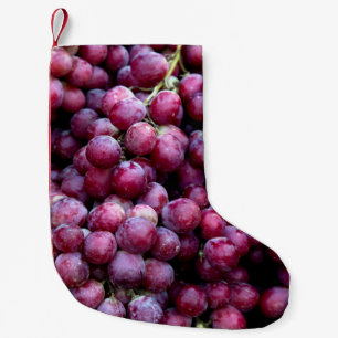 Red Wine Grapes: Luscious Background. Small Christmas Stocking