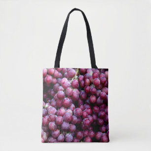 Red Wine Grapes: Luscious Background. Tote Bag