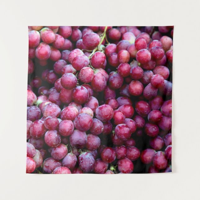 Red wine grapes tapestry (Front)