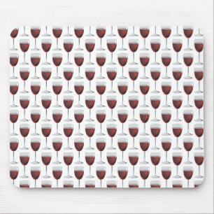 red wine in stemware glass mouse pad