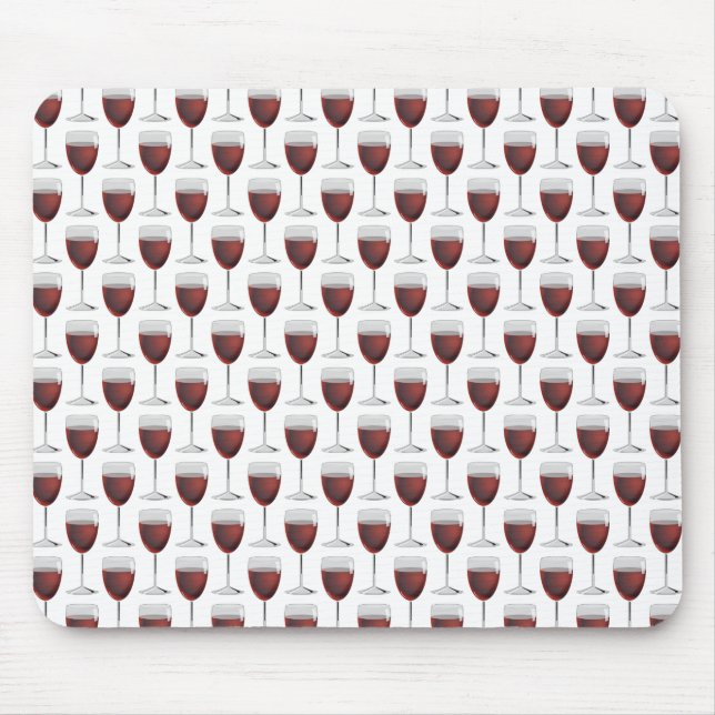 red wine in stemware glass mouse pad (Front)