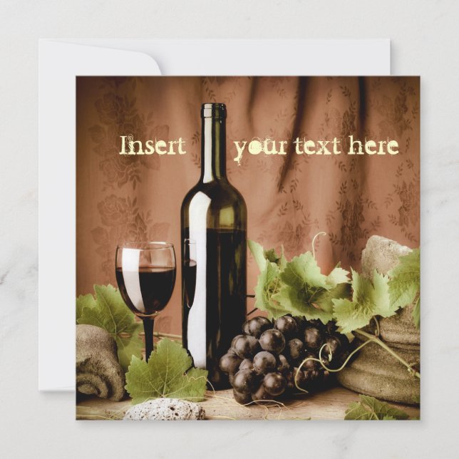 Red Wine Invitation (Front)