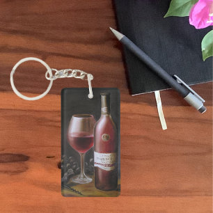Red Wine Key Ring