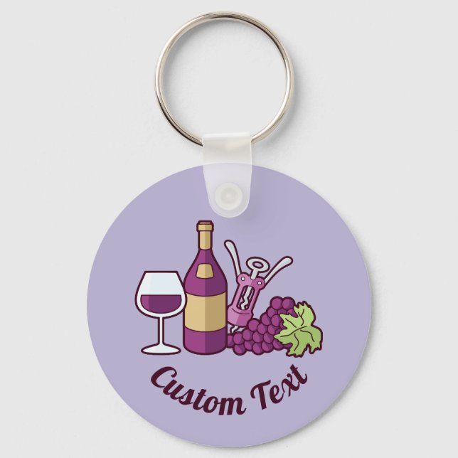 Red Wine Keychain (Front)