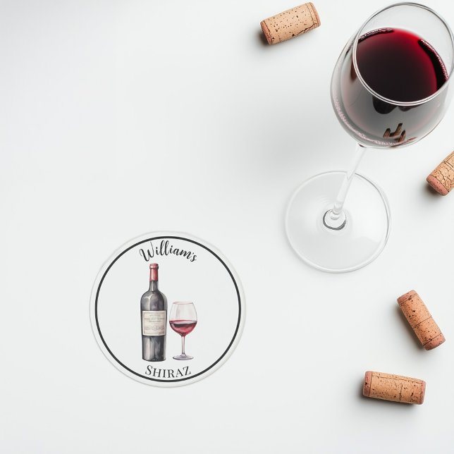Red Wine Lover Coaster –  Personalized Wine  (Personalised red wine stone coaster)
