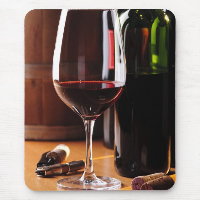 Red Wine Mouse Pad (Front)
