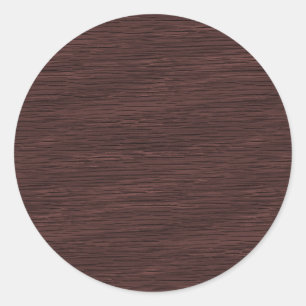 Red Wine Natural Oak Wood Grain Look Classic Round Sticker