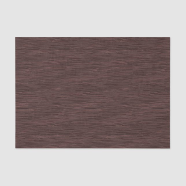 Red Wine Natural Oak Wood Grain Look Tissue Paper (Front)