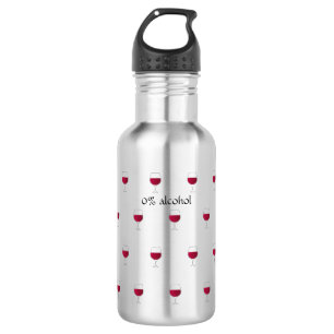 Red Wine Pattern Custom Name 532 Ml Water Bottle