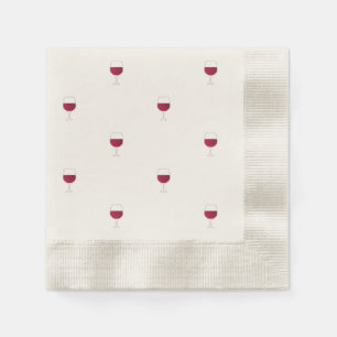 Red Wine Pattern Gold Napkin