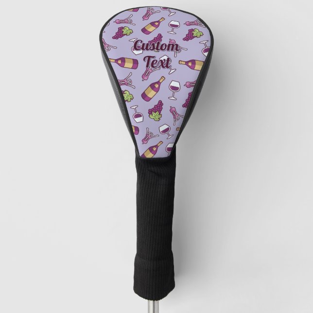 Red Wine Pattern Golf Head Cover (Front)